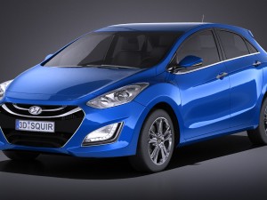 Hyundai i30 2014 vray 3D 모델