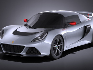 Lotus Exige S 2014 vray Modelo 3D
