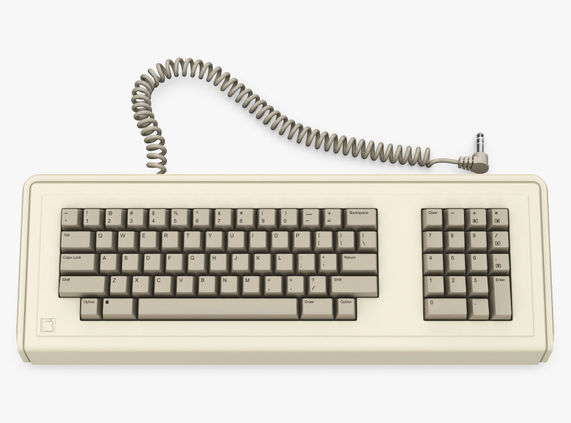 Apple Lisa A6MB101 Keyboard Vintage 1983-1986 M 1 Modelo 3D .c4d .max .obj .3ds .fbx .stl .blend 