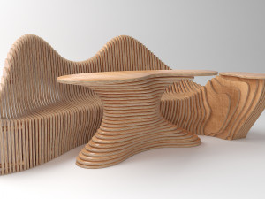 parametric bench table 3D Модель