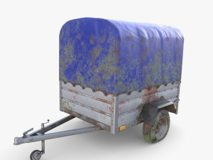 Cargo Trailer v1 weathered 3D Модель