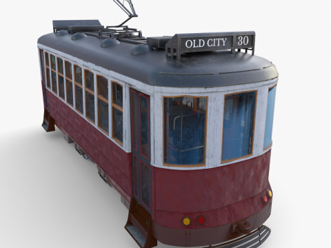 Historic tram V3 Modèle 3D