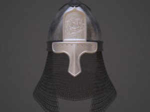 russian helmet with icon 3D Модель