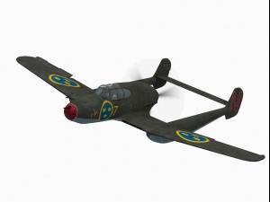 saab j21 3D Model