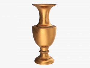 Metal Oriental Vase 02 3D Модель