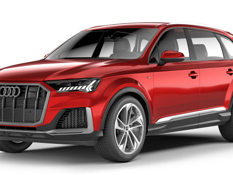 Audi Q7 S-Line 2020 3D 模型