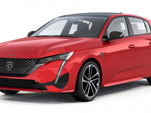 Peugeot 308 GT Sport 2023 3D Модель