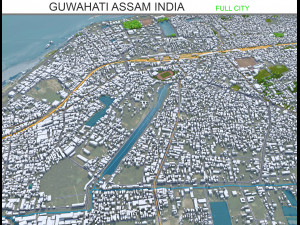 Guwahati city Assam India 35km 3D मॉडल