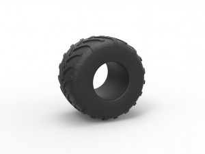 Monster Jam tire 17 Scale 1 to 25 Model do druku 3D