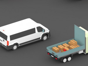 low poly london city 3D Модель