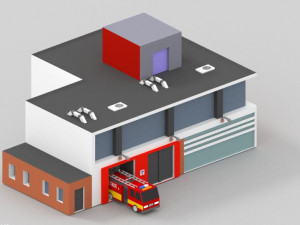 low poly london city 3D Модель
