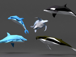 Low poly sea Model 3D
