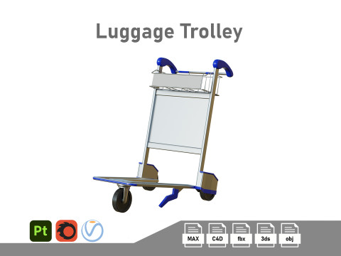 Luggage Trolley Modello 3D