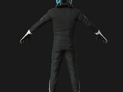 F1 Mercedes Racing Suit 2025 3D Модель