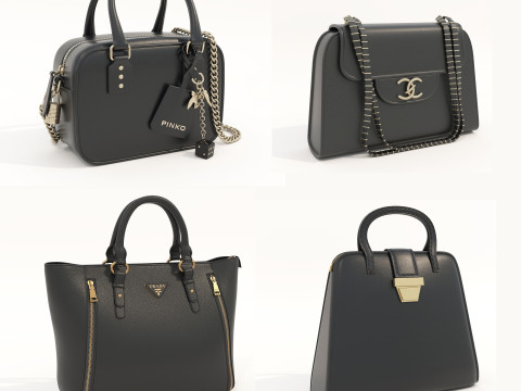 Fashion Handbag Collection 4 3D Model