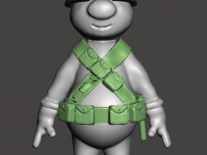 Inspired in fraggle rock show a dozzer with tool belt 3Dプリントモデル
