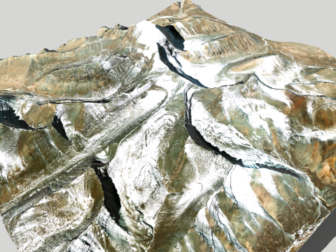Mountain landscape Naqu Glacier Nepal Model 3D