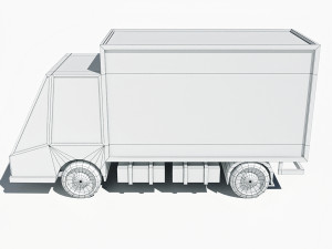 cartoon low poly car lorry 3D मॉडल