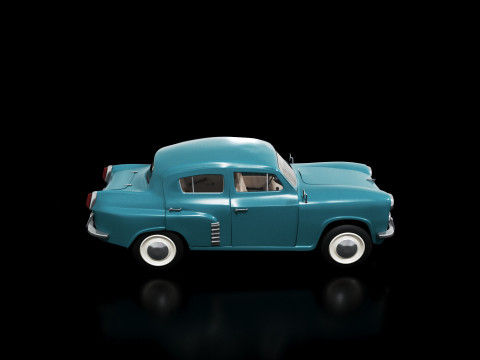 Car retro moskvich 402 3D Model