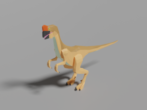 low-poly oviraptor Model 3D