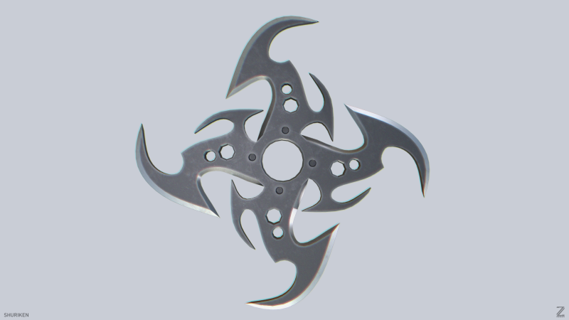 Shuriken 3D 模型 .c4d .max .obj .3ds .fbx .stl .blend 