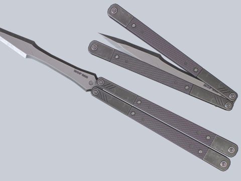 Butterfly knife 3D Model