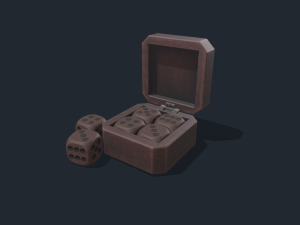 Wooden dice box 3D Модель