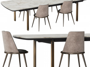 Mirage Dining Set By Cantori 3D 模型