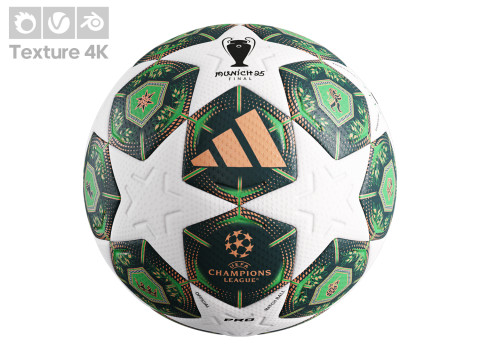 UEFA Champions League Final 2025 Match Ball 3D Model