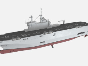Mistral-class amphibious assault ship Modelo 3D