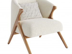 Prati Boucle Armchair 3D Модель