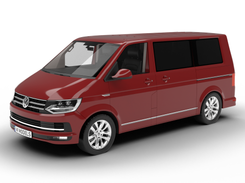 Volkswagen Tranporter T6 Multivan 2019 3D Model