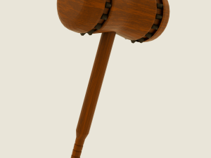 Simple Wooden Hammer 3D Model