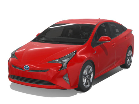 Toyota Prius 2016 Hybrid 3D मॉडल