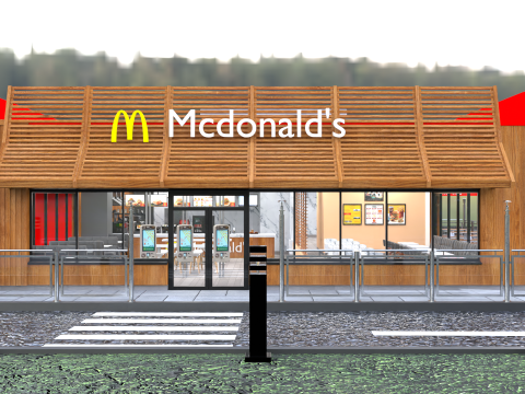McDonald Restaurant High-Quality Modello 3D
